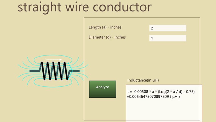 wire inductor calculator
